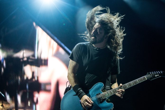 Dave Grohl performing with the Foo Fighters in 2017.