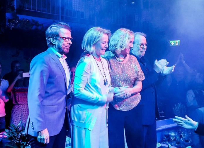 ABBA's Bjorn Ulvaeus, Agnetha Faltskog, Benny Andersson, and Anni-Frid Lyngstad at the 
