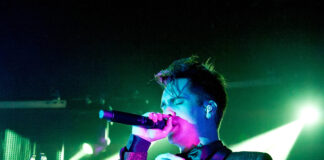 Brendon Urie from Panic! at the Disco in concert