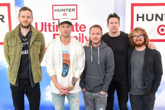 OneRepublic - Ryan Tedder, Zach Filkins, Drew Brown, Brent Kutzle, Eddie Fisher - at the The Ultimate Family Festival in 2018