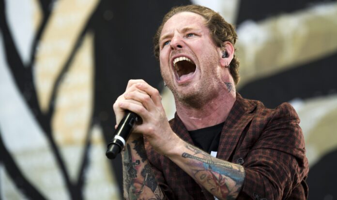 Corey Taylor performs with Stone Sour in 2018