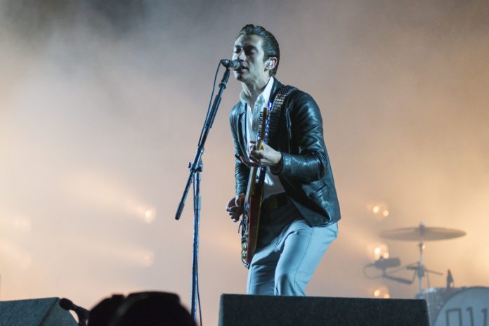 Arctic Monkeys performing at the Reading Festival, 2014