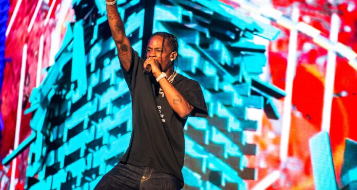 Travis Scott performs at the 2018 Governors Ball