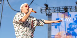 Bad Bunny in concert in 2018. Photo by RMV/REX/Shutterstock (9898868r)