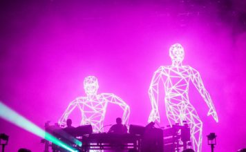 The Chemical Brothers performing at Boardmasters festival in 2018