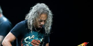 Kirk Hammett of Metallica in concert in 2018