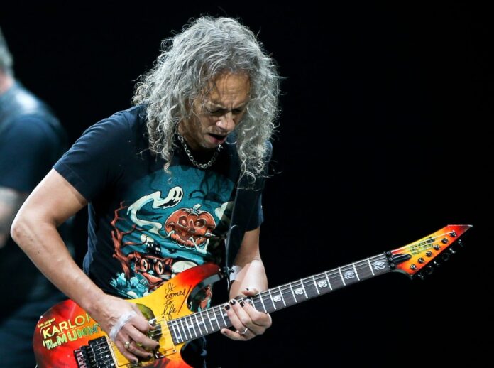 Kirk Hammett of Metallica in concert in 2018