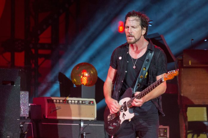 Eddie Vedder in concert with Pearl Jam