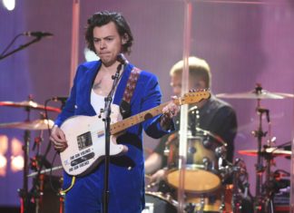 Harry Styles at the Rock and Roll Hall of Fame Induction Ceremony in 2019
