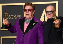 Elton John, Bernie Taupin Win Oscar for Best Original Song Elton John and Bernie Taupin at the 2020 Academy Awards ceremony