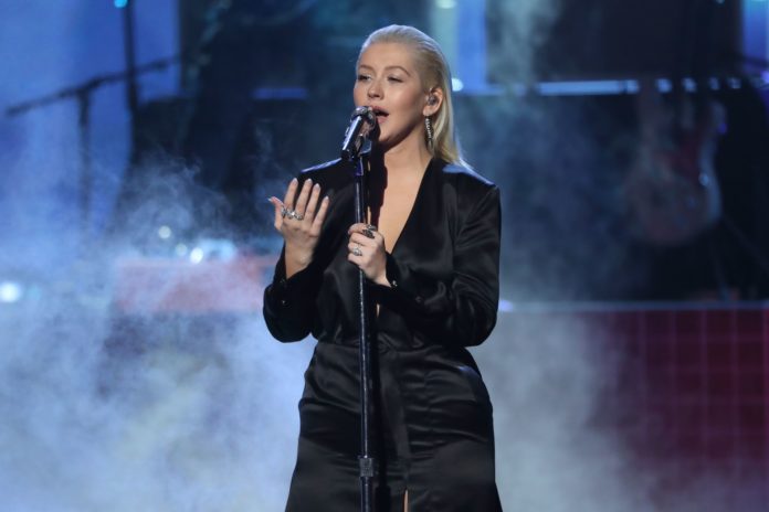 Christina Aguilera at the American Music Awards in 2017