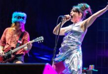 Bikini Kill Announce Tour Dates for 2021 Bikini Kill's Billy Karren and Kathleen Hanna at Riot Fest Music in 2019