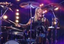 Foo Fighters' Taylor Hawkins at the "Skavlan" TV show in 2017