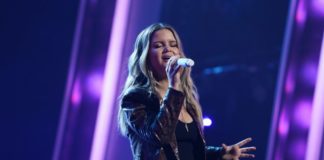 Maren Morris performing "The Bones" at a rehearsal for the 54th Annual CMA Awards