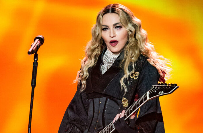 Madonna in concert at the MGM Grand in 2015