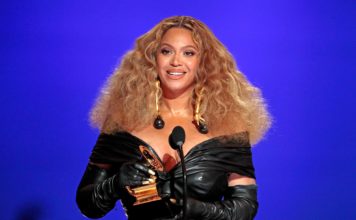 Beyonce wins her 28th Grammy award at the 63rd Grammy Awards ceremony.