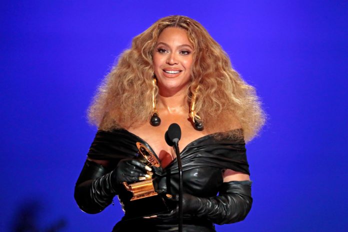 Beyonce wins her 28th Grammy award at the 63rd Grammy Awards ceremony.