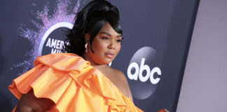 Lizzo at the 47th Annual American Music Awards