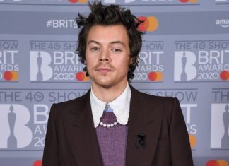 Harry Styles at the 40th Brit Awards in 2020