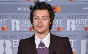 Harry Styles at the 40th Brit Awards in 2020