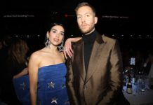 Calvin Harris, Dua Lipa, & Young Thug Join Forces in Retro Music Video for “Potion” Calvin Harris and Dua Lipa at the 39th Brit Awards Show