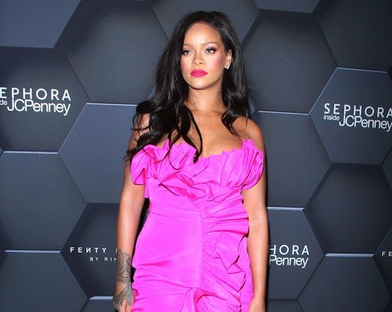 Rihanna at RihannaFenty Beauty by Rihanna One Year Anniversary Celebration in 2018