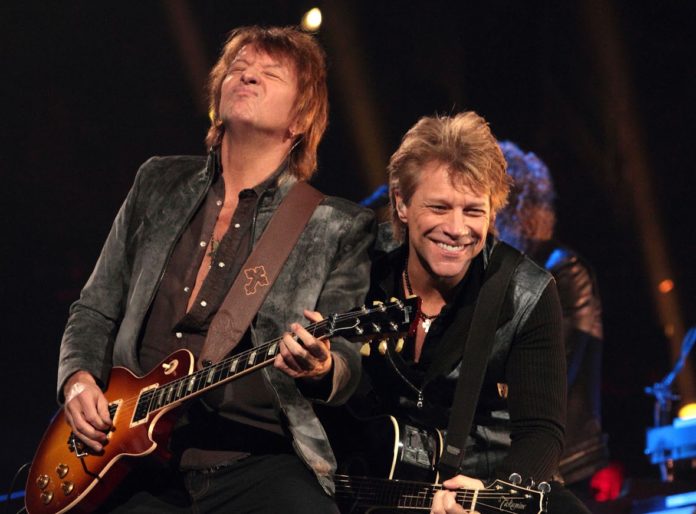Sambora and Jon Bon Jovi at Bon Jovi in concert on 