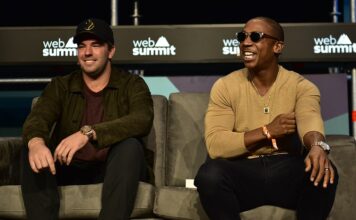 Billy McFarland with Ja Rule at the 2016 Web Summit