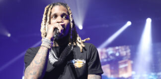 Rapper Lil Durk performs onstage during the "7220" Tour in 2022