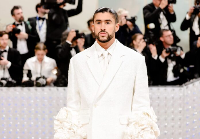 Bad Bunny at The Metropolitan Museum of Art's Costume Institute Benefit Celebrating the Opening of Karl Lagerfeld: A Line of Beauty in May 2023