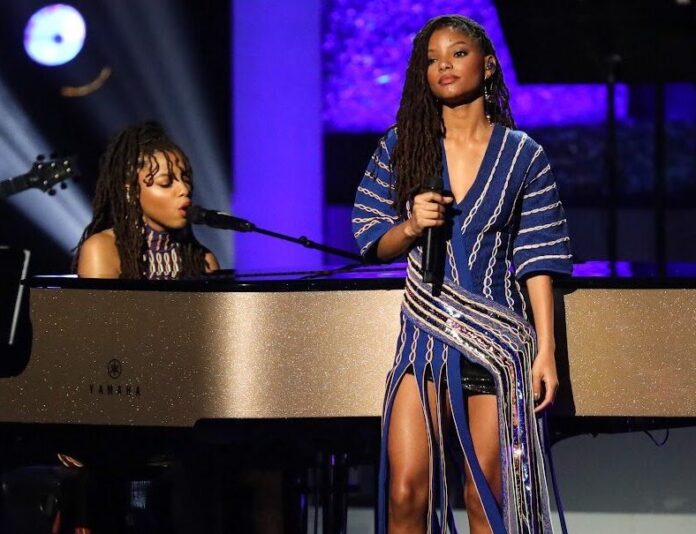 Chloe Bailey and Halle Bailey at the 'Aretha! A Grammy Celebration for the Queen of Soul' in 2019