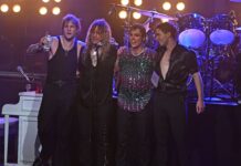 The Struts Announce Their Fourth Studio Album “Pretty Vicious” Adam Slack, Luke Spiller, Gethin Davies and Jed Elliott of The Struts in concert at Revolution Live in July 2023