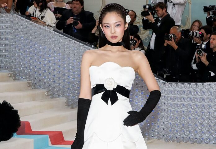 Jennie Kim at The Metropolitan Museum of Art's Costume Institute Benefit Celebrating the Opening Of Karl Lagerfeld: A Line of Beauty in May 2023